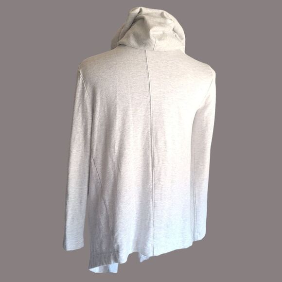 Athleta Vista Wrap Gray Open Front Hooded Cardigan Sweater Top Size XSP 405149 - Picture 4 of 9